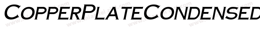 CopperPlateCondensed Bold字体转换